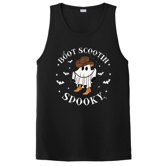 Bootscooting Spooky Western Cow Ghost Halloween Season PosiCharge Competitor Tank