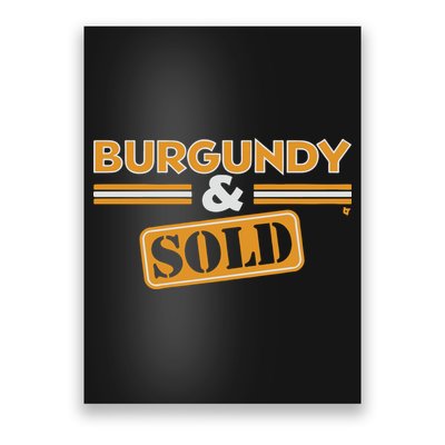 Burgundy Sold Washington Dc Poster