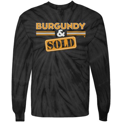 Burgundy Sold Washington Dc Tie-Dye Long Sleeve Shirt