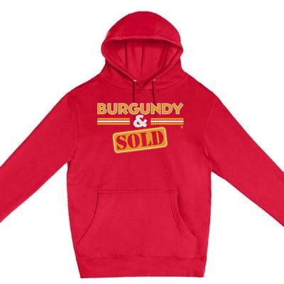 Burgundy Sold Washington Dc Premium Pullover Hoodie