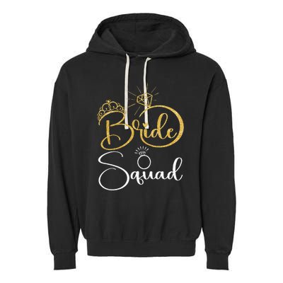 Bride Squad Wedding Bridal Shower Matching Family Team Garment-Dyed Fleece Hoodie