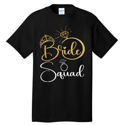 Bride Squad Wedding Bridal Shower Matching Family Team Tall T-Shirt