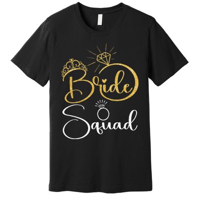 Bride Squad Wedding Bridal Shower Matching Family Team Premium T-Shirt