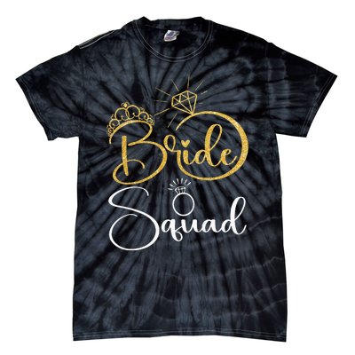 Bride Squad Wedding Bridal Shower Matching Family Team Tie-Dye T-Shirt