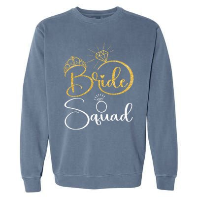 Bride Squad Wedding Bridal Shower Matching Family Team Garment-Dyed Sweatshirt