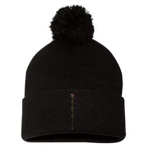 Black Sun Wing Chun Mma Pom Pom 12in Knit Beanie