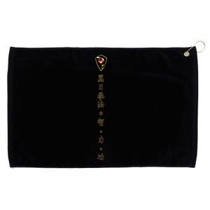 Black Sun Wing Chun Mma Grommeted Golf Towel