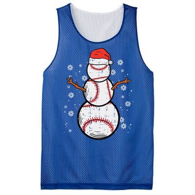 Baseball Snowman Xmas Christmas Sports Funny Funny Mesh Reversible Basketball Jersey Tank