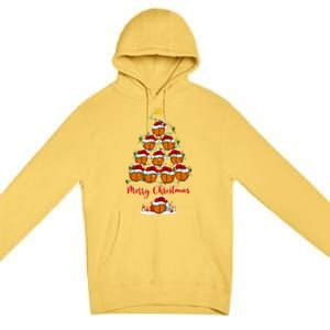 Basketball Sports Xmas Lighting Basketball Christmas Tree Gift Premium Pullover Hoodie