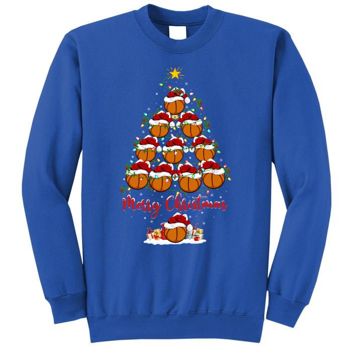 Basketball Sports Xmas Lighting Basketball Christmas Tree Gift Sweatshirt