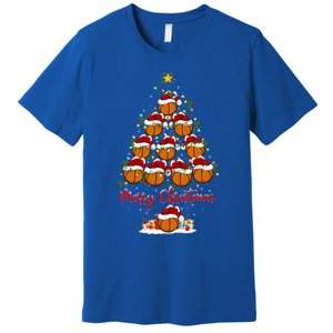 Basketball Sports Xmas Lighting Basketball Christmas Tree Gift Premium T-Shirt