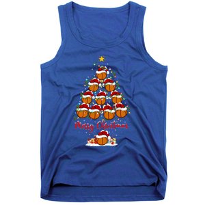 Basketball Sports Xmas Lighting Basketball Christmas Tree Gift Tank Top