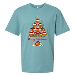 Basketball Sports Xmas Lighting Basketball Christmas Tree Gift Sueded Cloud Jersey T-Shirt