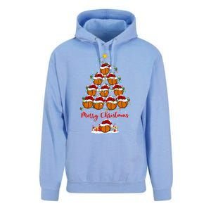 Basketball Sports Xmas Lighting Basketball Christmas Tree Gift Unisex Surf Hoodie