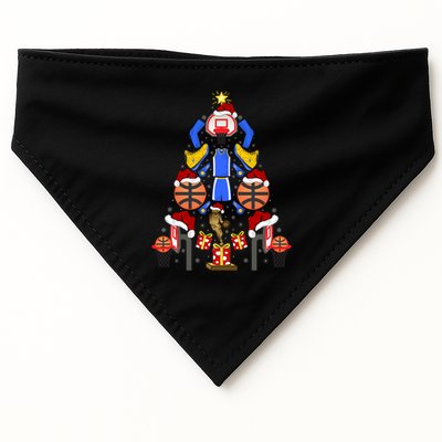 Basketball Sports Xmas Lighting Tree Basketball Christmas Cool Gift USA-Made Doggie Bandana