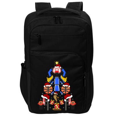 Basketball Sports Xmas Lighting Tree Basketball Christmas Cool Gift Impact Tech Backpack