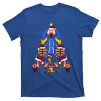 Basketball Sports Xmas Lighting Tree Basketball Christmas Cool Gift T-Shirt