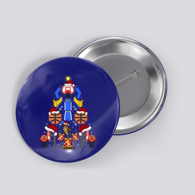 Basketball Sports Xmas Lighting Tree Basketball Christmas Cool Gift Button