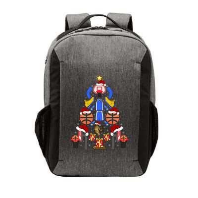 Basketball Sports Xmas Lighting Tree Basketball Christmas Cool Gift Vector Backpack