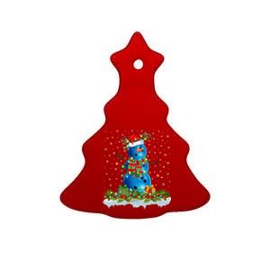 Bowling Snow Xmas Lighting Santa Bowling Ball Christmas Gift Ceramic Tree Ornament