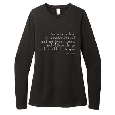 But Seek Ye FIRST... MATTHEW 633 Womens CVC Long Sleeve Shirt