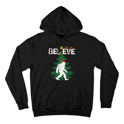 Bigfoot Sasquatch Yeti Santa Hat Christmas Sleepwear Hoodie