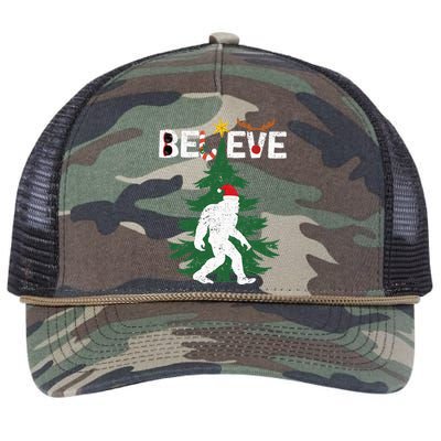 Bigfoot Sasquatch Yeti Santa Hat Christmas Sleepwear Retro Rope Trucker Hat Cap