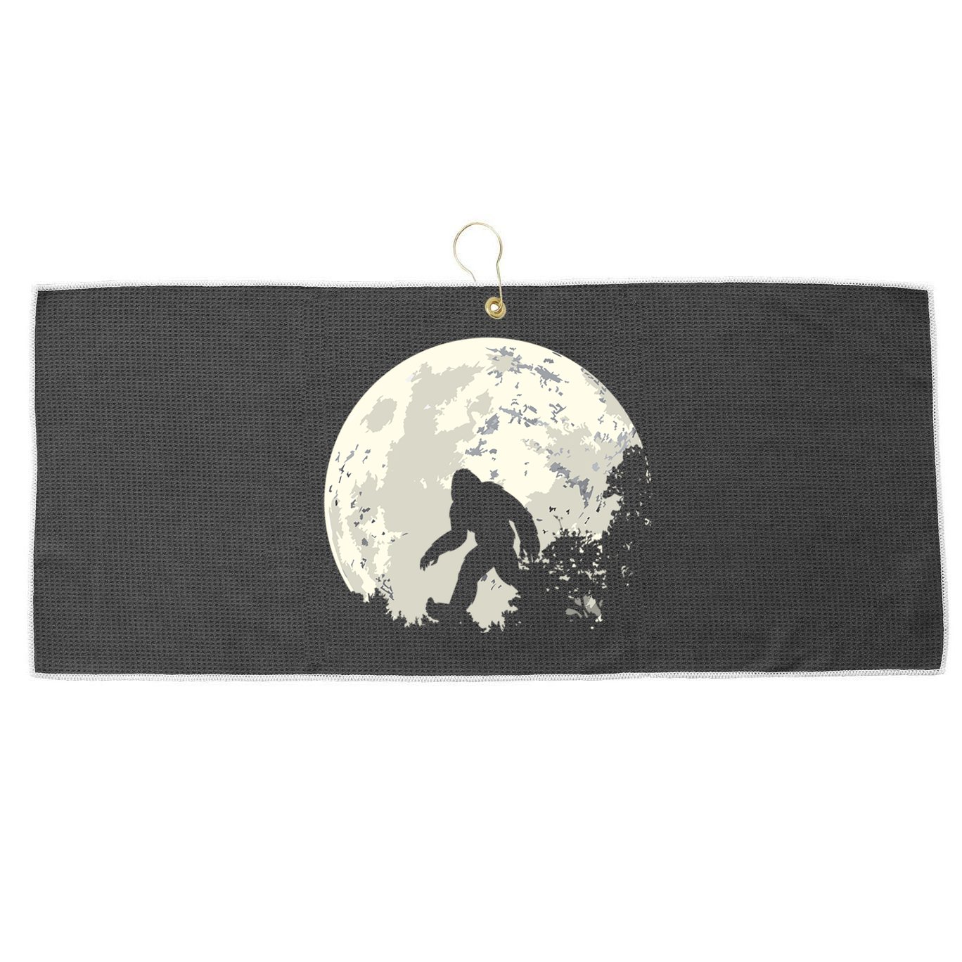 Bigfoot Sasquatch Yeti Gift Large Microfiber Waffle Golf Towel
