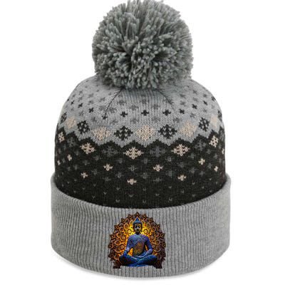 Buddha Statue Yoga Buddhist Zen Buddhism Meditation The Baniff Cuffed Pom Beanie