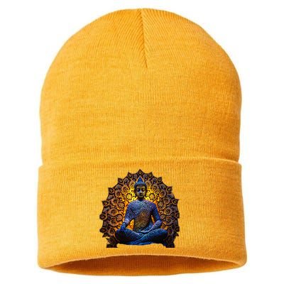 Buddha Statue Yoga Buddhist Zen Buddhism Meditation Sustainable Knit Beanie