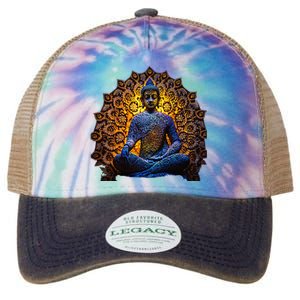 Buddha Statue Yoga Buddhist Zen Buddhism Meditation Legacy Tie Dye Trucker Hat