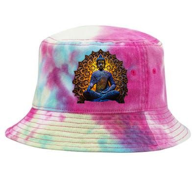 Buddha Statue Yoga Buddhist Zen Buddhism Meditation Tie-Dyed Bucket Hat