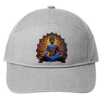 Buddha Statue Yoga Buddhist Zen Buddhism Meditation 7-Panel Snapback Hat