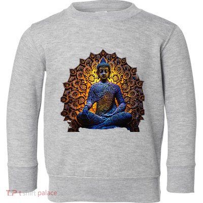 Buddha Statue Yoga Buddhist Zen Buddhism Meditation Toddler Sweatshirt