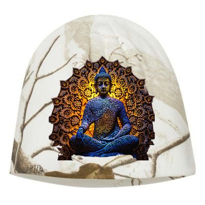 Buddha Statue Yoga Buddhist Zen Buddhism Meditation Kati - Camo Knit Beanie