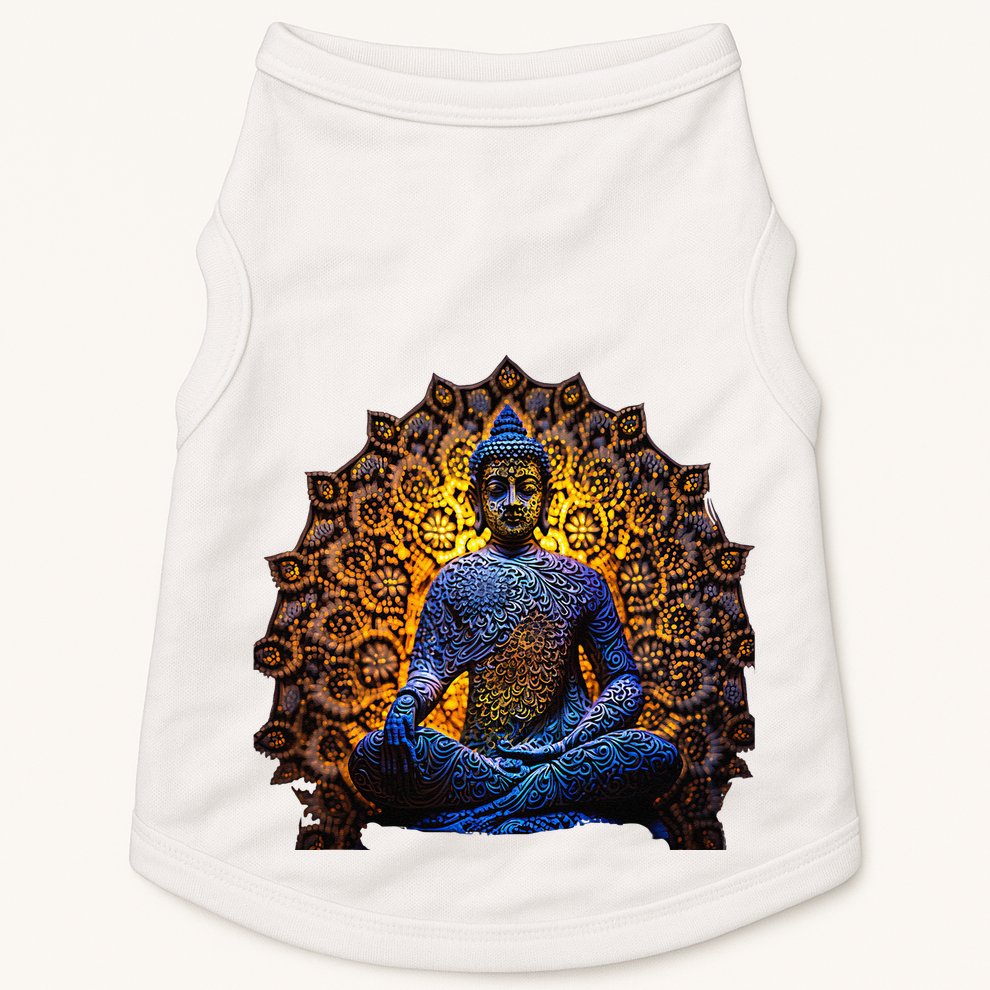 Buddha Statue Yoga Buddhist Zen Buddhism Meditation Doggie Tank