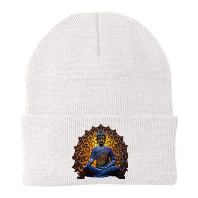 Buddha Statue Yoga Buddhist Zen Buddhism Meditation Knit Cap Winter Beanie