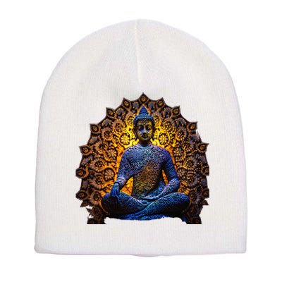 Buddha Statue Yoga Buddhist Zen Buddhism Meditation Short Acrylic Beanie