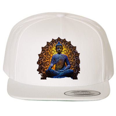 Buddha Statue Yoga Buddhist Zen Buddhism Meditation Wool Snapback Cap