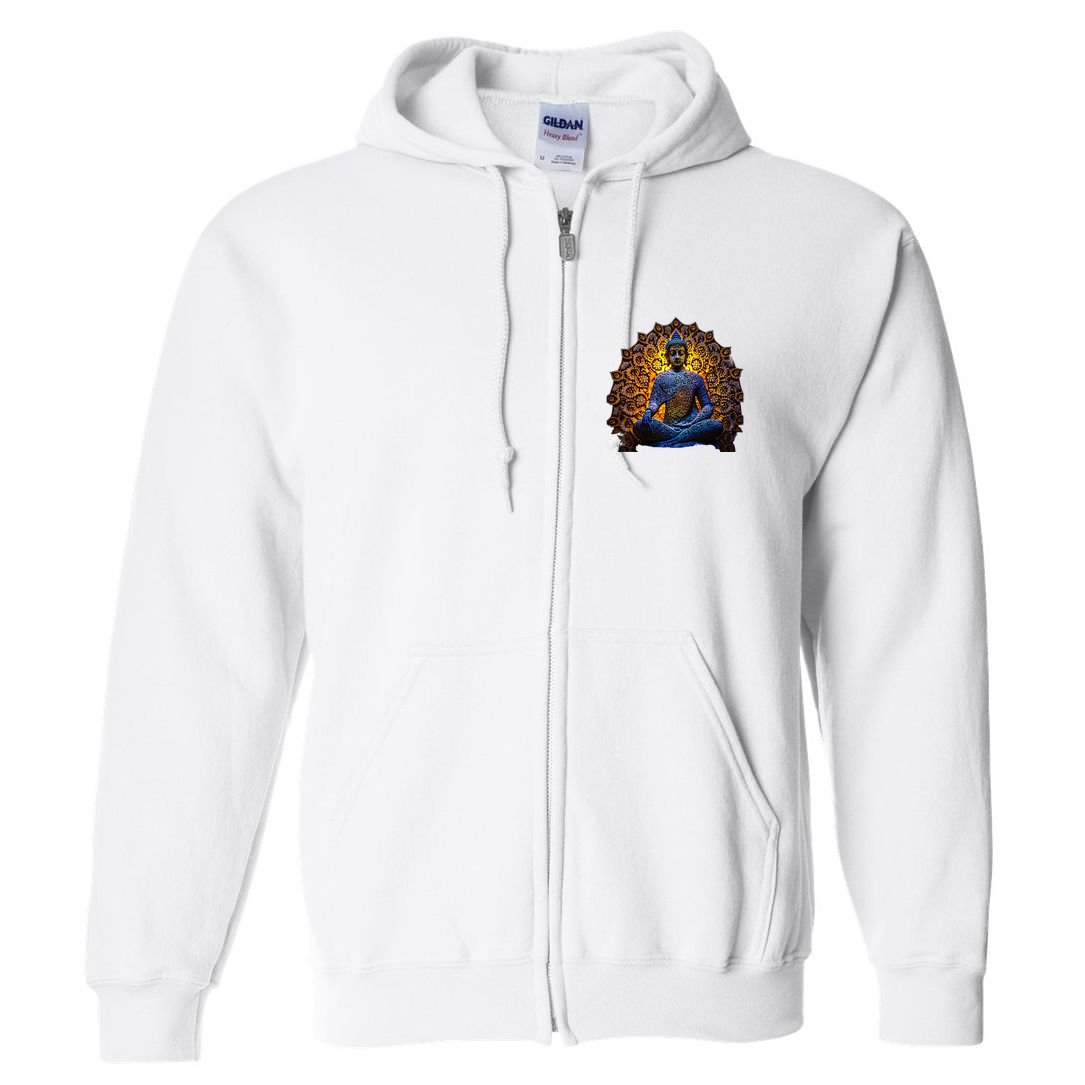 Buddha Statue Yoga Buddhist Zen Buddhism Meditation Full Zip Hoodie