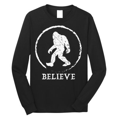 Bigfoot Sasquatch Yeti Believe Long Sleeve Shirt