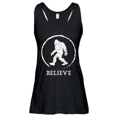 Bigfoot Sasquatch Yeti Believe Ladies Essential Flowy Tank