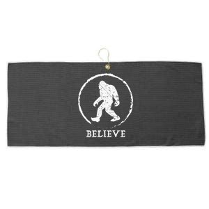 Bigfoot Sasquatch Yeti Believe Large Microfiber Waffle Golf Towel