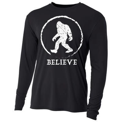 Bigfoot Sasquatch Yeti Believe Cooling Performance Long Sleeve Crew