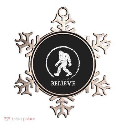 Bigfoot Sasquatch Yeti Believe Metallic Star Ornament