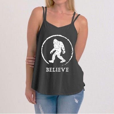 Bigfoot Sasquatch Yeti Believe Women's Strappy Tank