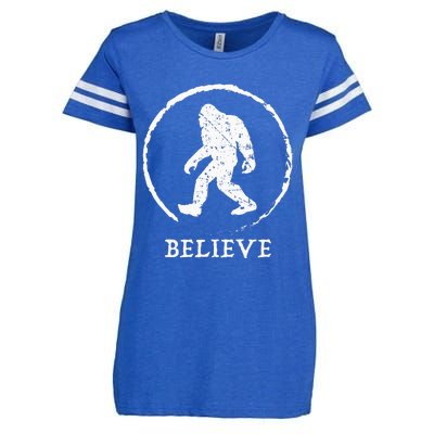 Bigfoot Sasquatch Yeti Believe Enza Ladies Jersey Football T-Shirt