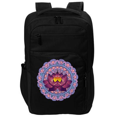 Buddhist Spiritual Yoga Art Flower Blossom Lotus Dala Gift Impact Tech Backpack