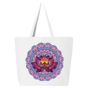 Buddhist Spiritual Yoga Art Flower Blossom Lotus Dala Gift 25L Jumbo Tote