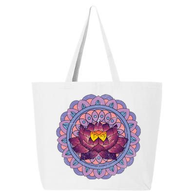 Buddhist Spiritual Yoga Art Flower Blossom Lotus Dala Gift 25L Jumbo Tote